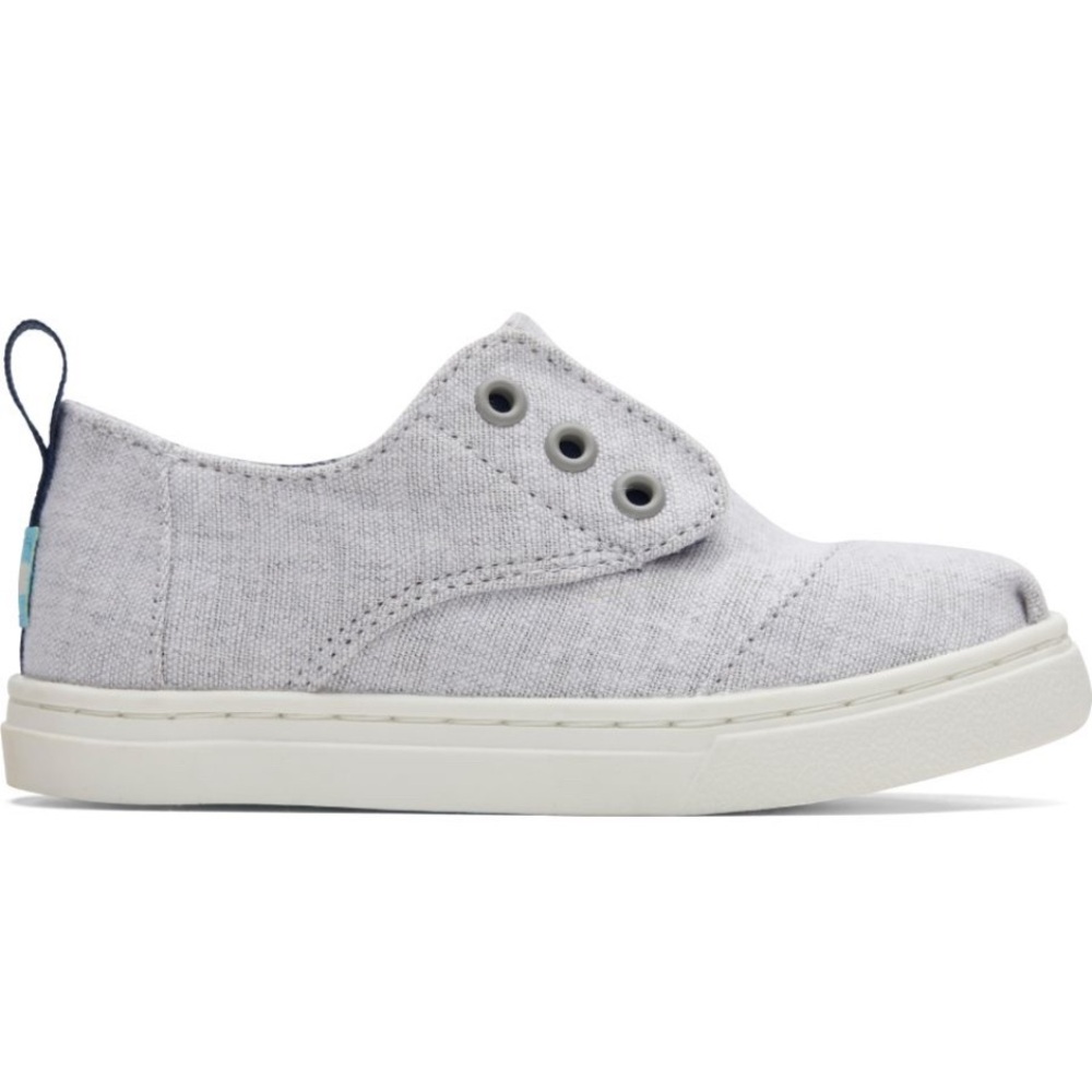 NEW Tiny Toms Slip-On Cordones Drizzle Grey Chambray toddler size 10